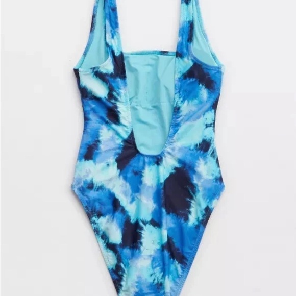 Aerie Babewatch Cheekiest One-Piece Swimsuit Big Surf Blue NWT - Picture 4 of 7